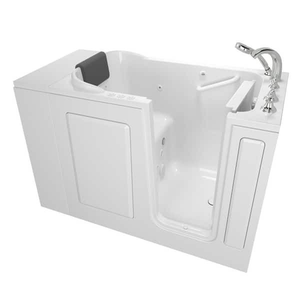 American Standard Gelcoat Premium Series 48 in. Right Hand Walk-In Whirlpool and Air Bathtub in White