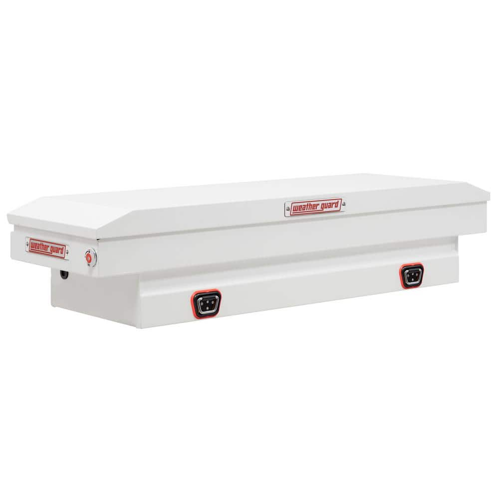 Weather Guard Saddle Truck Tool Box Steel Compact White -  156-3-04