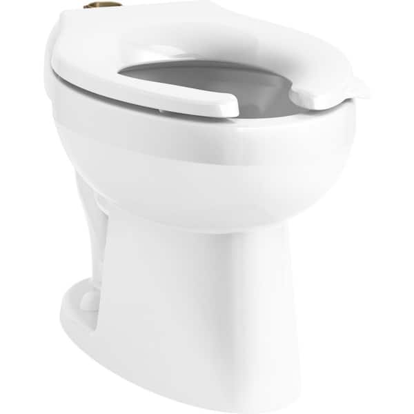 KOHLER Wellcomme Ultra-Elongated Flushometer Toilet Bowl Only with Top Spud in White