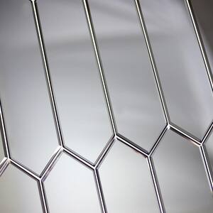 Reflections Peel & Stick Beveled Picket 3 in. x 12 in. Glass Mirror Wall Tile (9.24 Sq.Ft./Case)