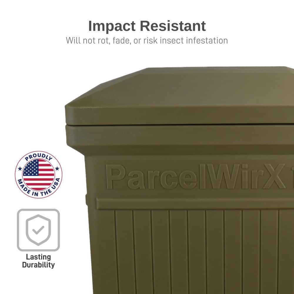 Oak Vertical Plastic Package Delivery Drop Box