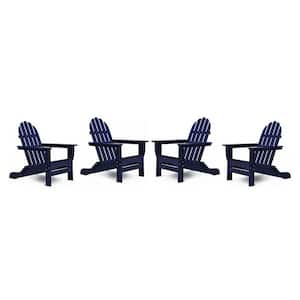 Icon Navy Recycled Plastic Adirondack Chair (4-Pack)