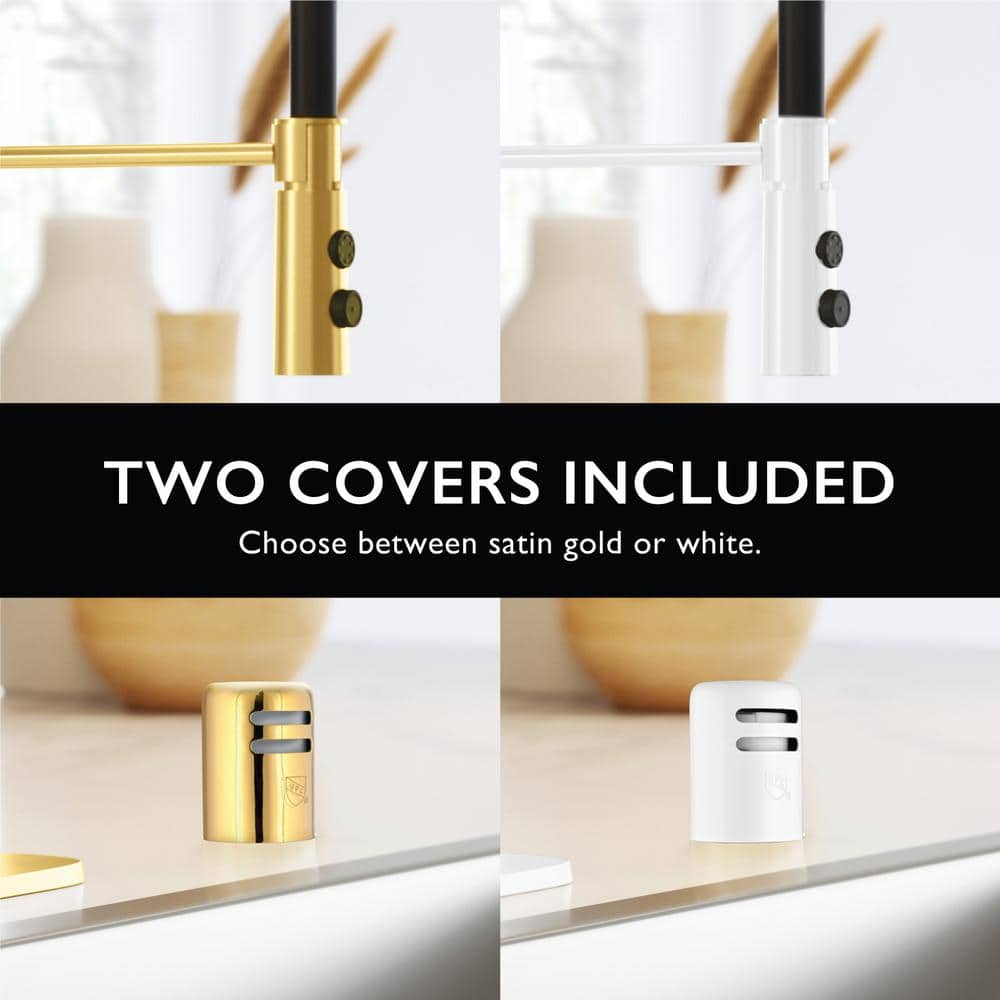 Satin Gold and White Dishwasher Air Gap Kit