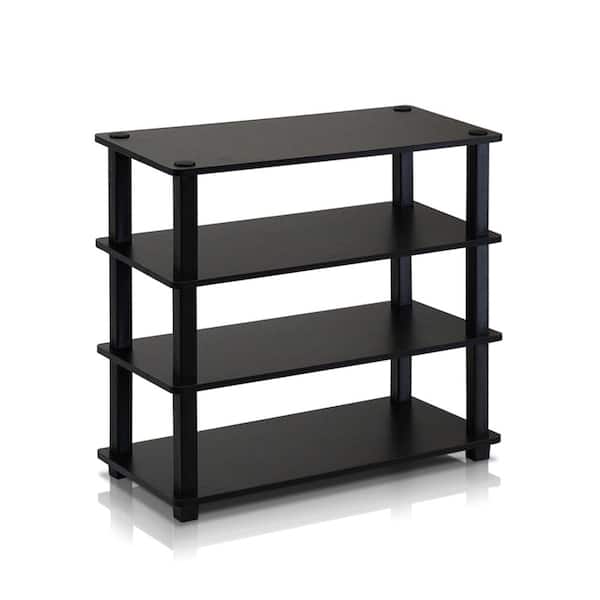 22 in. H 12-Pair Black MDF Shoe Rack