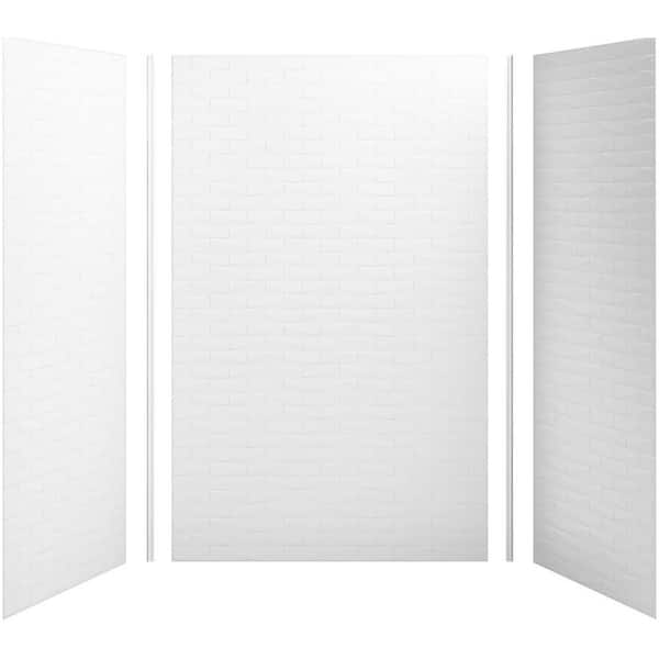 KOHLER Choreograph 60 in. W x 36 in. H x 96 in. D 5-Piece Glue up Alcove Shower Wall Surround in White