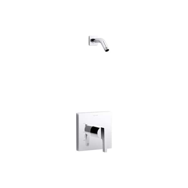 Honesty 1-Handle Rite-Temp Shower Valve Trim Kit with Lever Handle Less Showerhead in Polished Chrome (Valve Not Included)