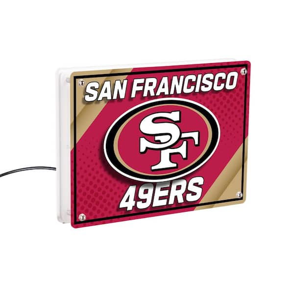 Evergreen San Francisco 49ers NFL Football Red Rectangle Desklite LED Decor