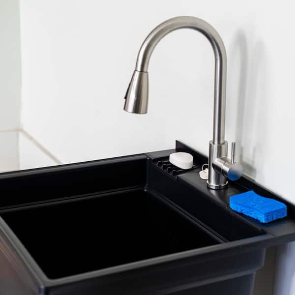 Indoor/Outdoor Utility Sink – Commercial Grade With Hot & Cold Faucet, Great For Pets & Cleaning