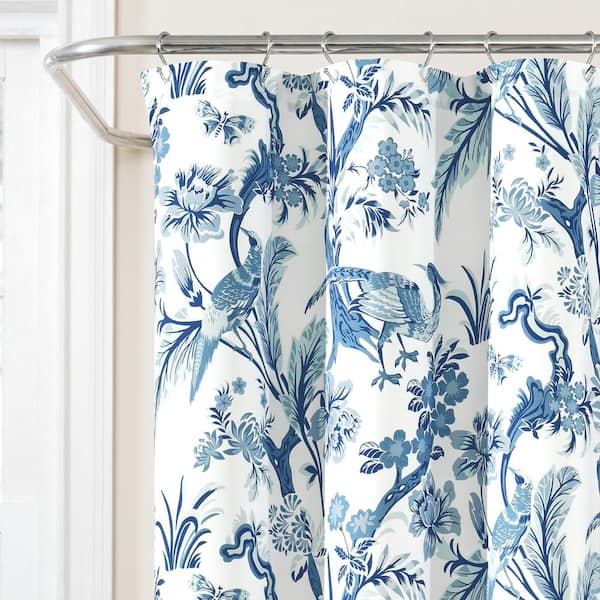 Lush Decor 72 in. x 72 in. Blue Dolores Shower Curtain Single