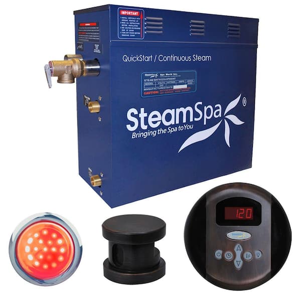 SteamSpa Indulgence 4.5kW Steam Bath Generator Package in Oil Rubbed Bronze