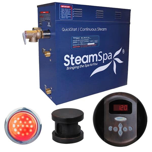 SteamSpa Indulgence 6kW Steam Bath Generator Package in Oil Rubbed Bronze