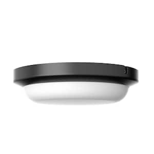 Dean 8 in. 1-light Black Outdoor Integrated LED Flush Mount Ceiling Light (1-Pack)