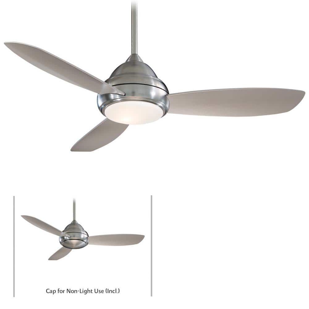 Brushed Nickel 52" Ceiling Fan with Silver Blades and LED Light