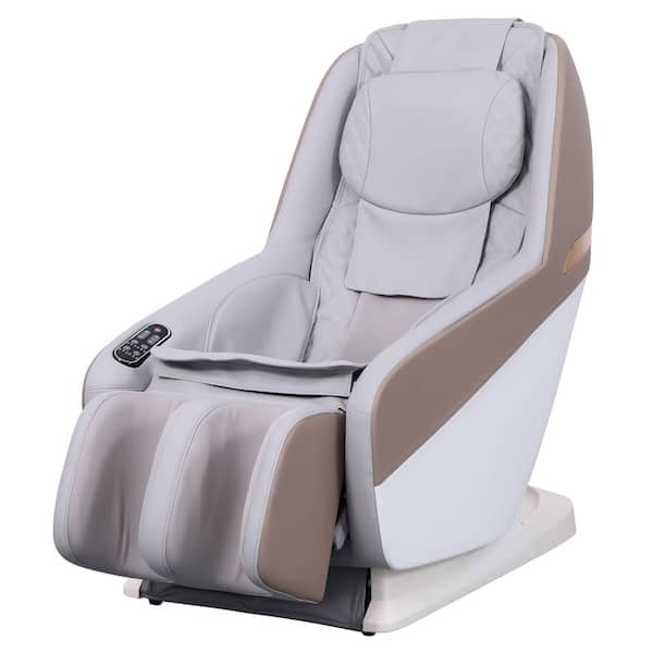 Gray Massage Chair with Zero Gravity Recline, SL Track, Bluetooth, 4 Auto Programs-ABS and Steel Frame, Classic Design