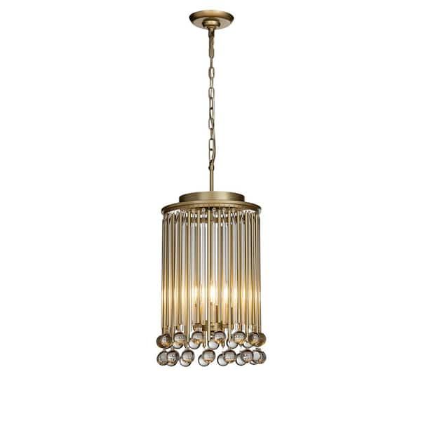 3 light glass chandelier