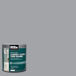 1 qt. #N530-4 Power Gray Semi-Gloss Enamel Interior/Exterior Cabinet, Door & Trim Paint