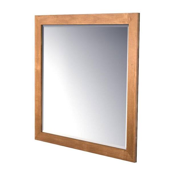 KraftMaid 42x36 in. Framed Wall Mirror in Praline Stain