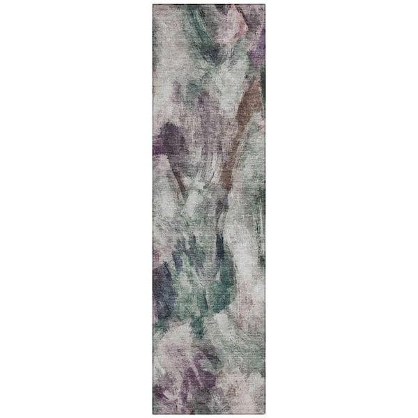 Addison Rugs Chantille Machine Washable Indoor/Outdoor Abstract ACN2204 Green 2 ft. 3 in. x 7 ft. 6 in. Runner Rug
