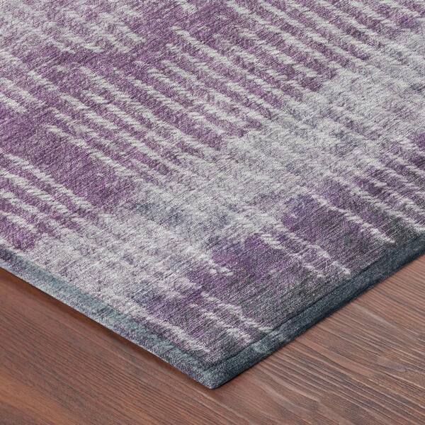 Chantille Machine Washable Indoor/Outdoor Abstract ACN2811 Purple 9 ft. x 12 ft. Area Rug