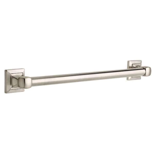 Delta Harvard Square 24 in. x 1-1/4 in. Concealed Screw ADA-Compliant Decorative Grab Bar in Brushed Nickel