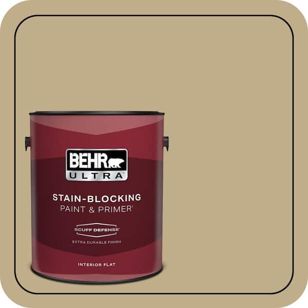BEHR ULTRA 1 gal. #S320-4 Oat Field Extra Durable Flat Interior Paint & Primer