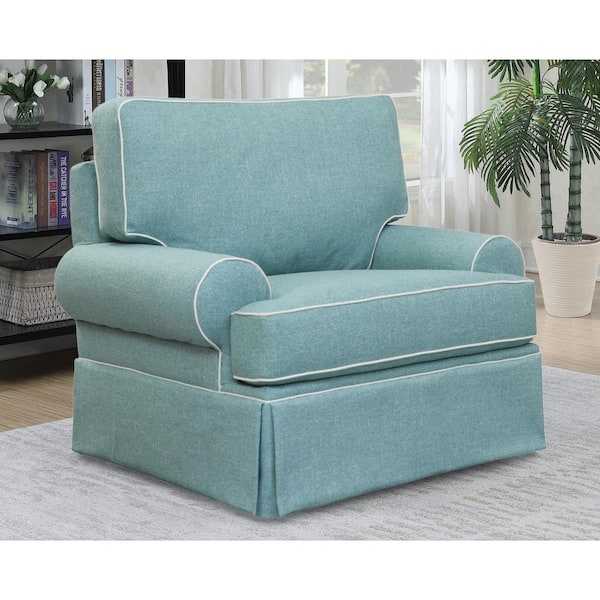 American Furniture Classics Coastal Aqua Polyester Arm Chair (Set of 1)