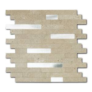 Marble Collection Sandy 12 in. x 12 in. PVC Peel and Stick Tile (5 sq. ft./5-Sheets)