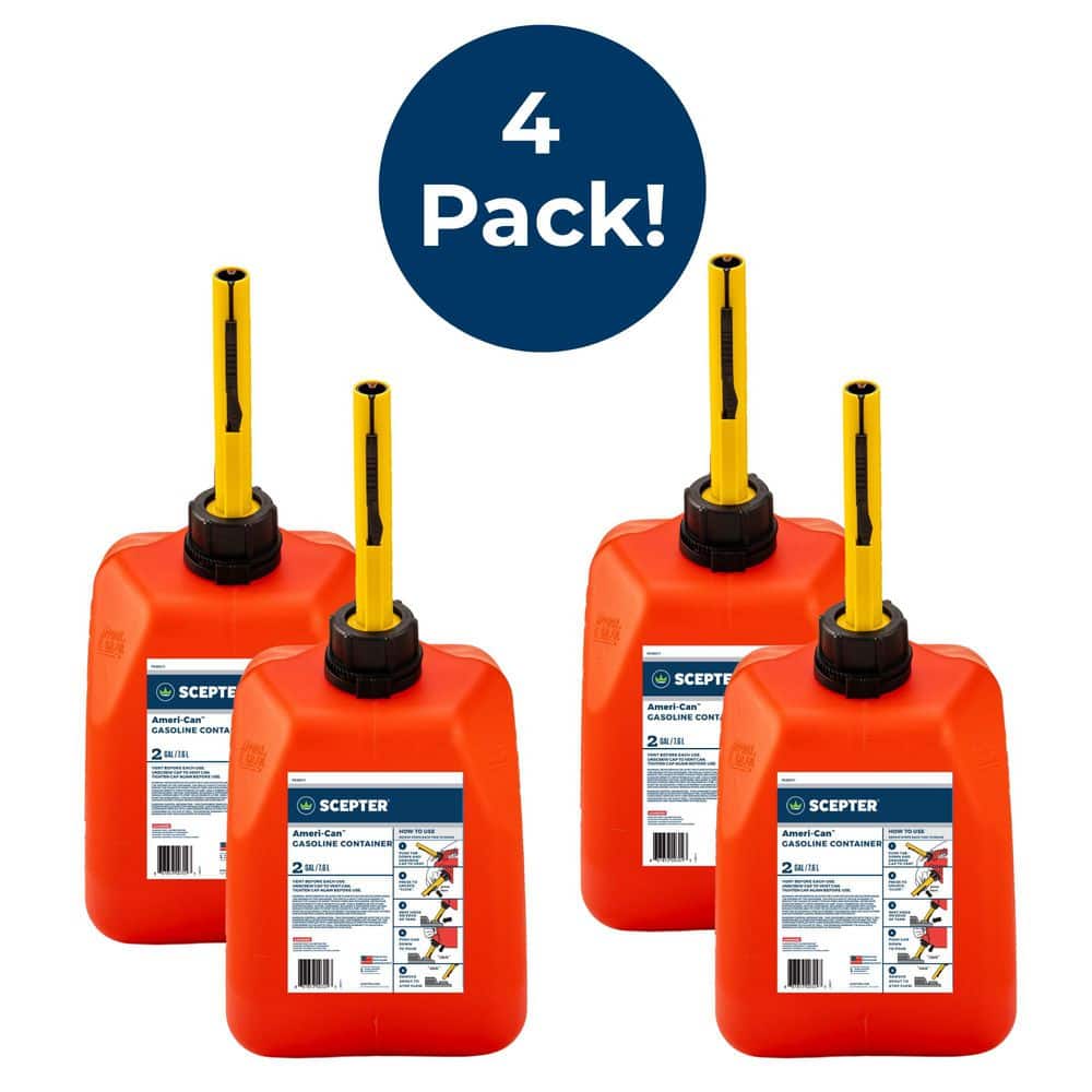 Scepter Ameri-Can 2 Gal. Gas Can (4-Pack) FG4G2114PK - The Home Depot
