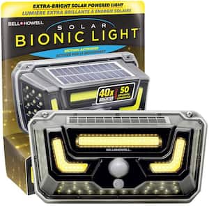 330 Lumens Solar Power 50 LED Bright White Lights Motion Sensored 2 Modes Solar Bionic Light Wall Pack Light, 6500K