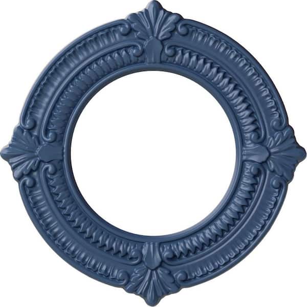 Ekena Millwork 5/8" x 11-1/8" x 11-1/8" Polyurethane Benson Ceiling Medallion, Hand-Painted Americana