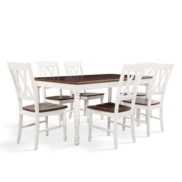 CROSLEY FURNITURE Shelby 7-Piece White Dining Set