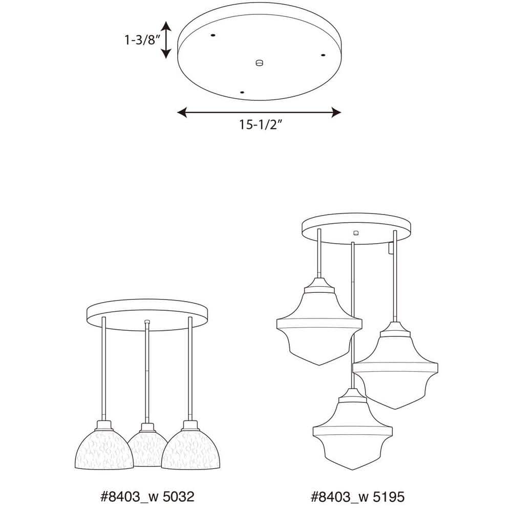 Brushed Nickel Round LED Pendant Canopy