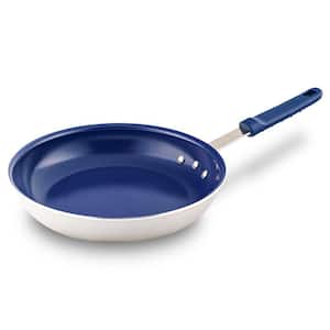 10 in. Ceramic Non-stick Medium Frying Pan in Blue