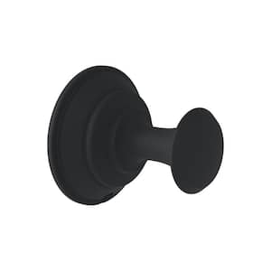 Braston Wall Mounted Knob Robe/Towel Hook in Matte Black