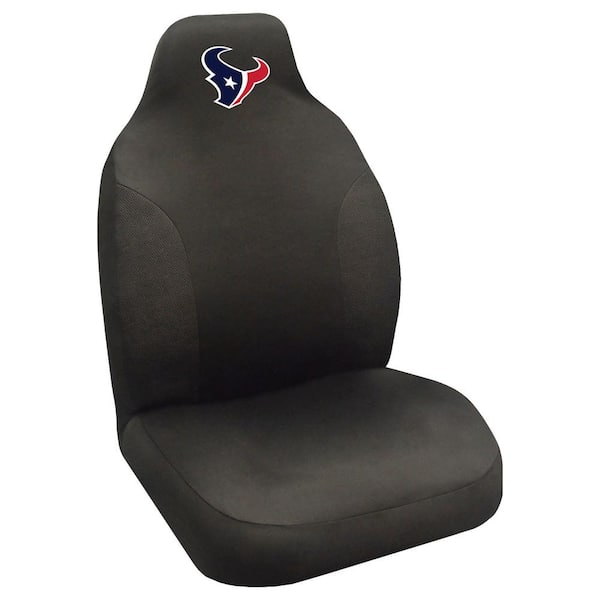 FANMATS NFL - Houston Texans Black Polyester Embroidered 0.1 in. x 20 in. x 40 in. Seat Cover