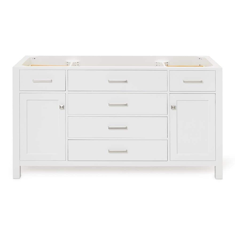Bristol 60" White Single Freestanding Vanity Cabinet