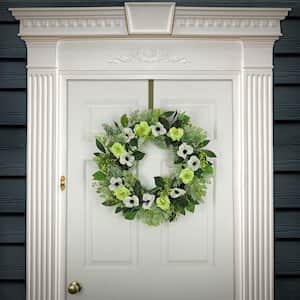 24 in. Artificial Rose and Anemone Flowers Wreath