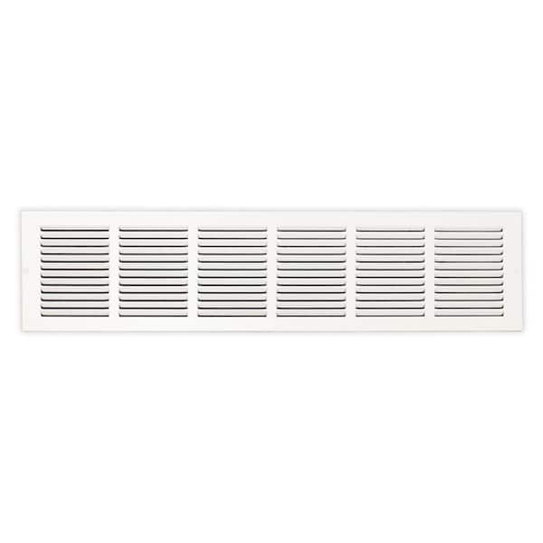 Everbilt 30 In X 6 In Steel Return Air Grille In White 71 13006wh The Home Depot