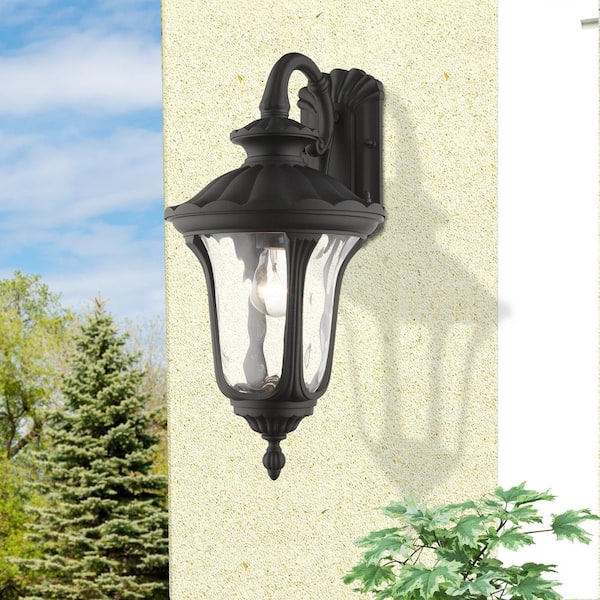 Livex Lighting Oxford 3 Light Textured Black Outdoor Post Top Lantern  7859-14 - The Home Depot