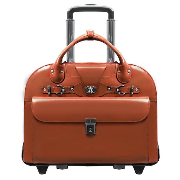 ROSEVILLE, Top Grain Cowhide Leather, 15 in Checkpoint-Friendly Detachable Laptop Briefcase (96644)