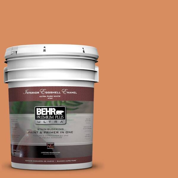 BEHR Premium Plus Ultra 5-gal. #M220-6 Pumpkin Puree Eggshell Enamel Interior Paint