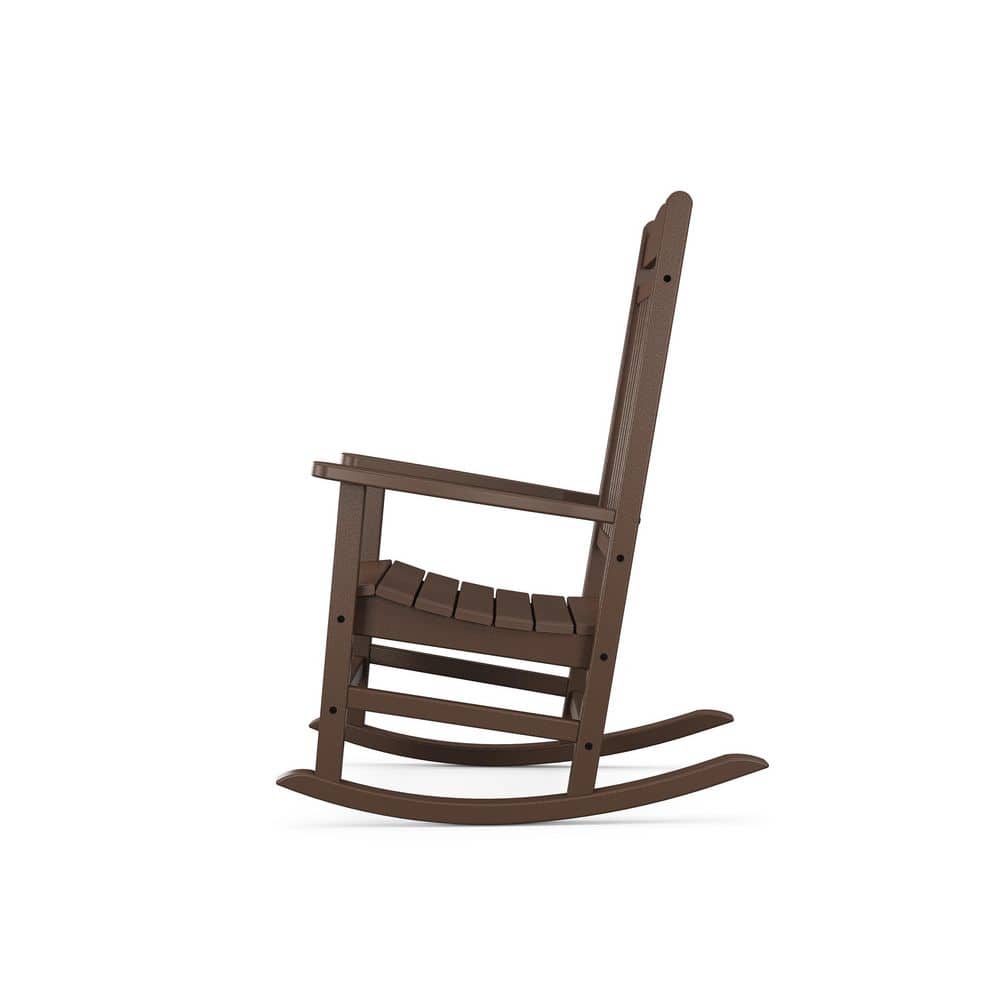 Teak Polywood Presidential Outdoor Rocking Chair with Arms