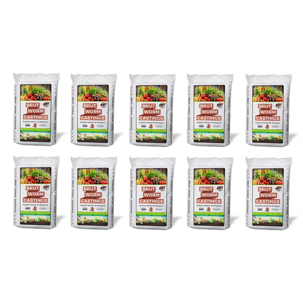 Organic Worm Castings Soil Builder, 30 Pound Bag (10-Pack)