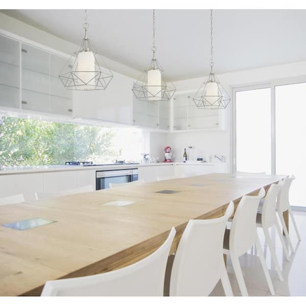 1-Light Brushed Nickel Finish Pendant