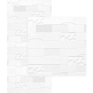 Versatile 4 ft. x 8 ft. Gloss White Paintable PVC Decorative Wall Panels (5-Pack)