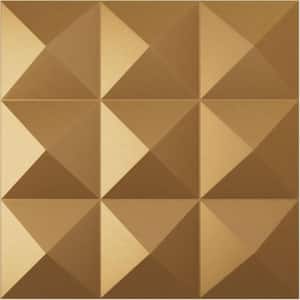 Benson Gold 4/5 in. x 1 ft. x 1 ft. Gold PVC Decorative Wall Paneling 1-Pack