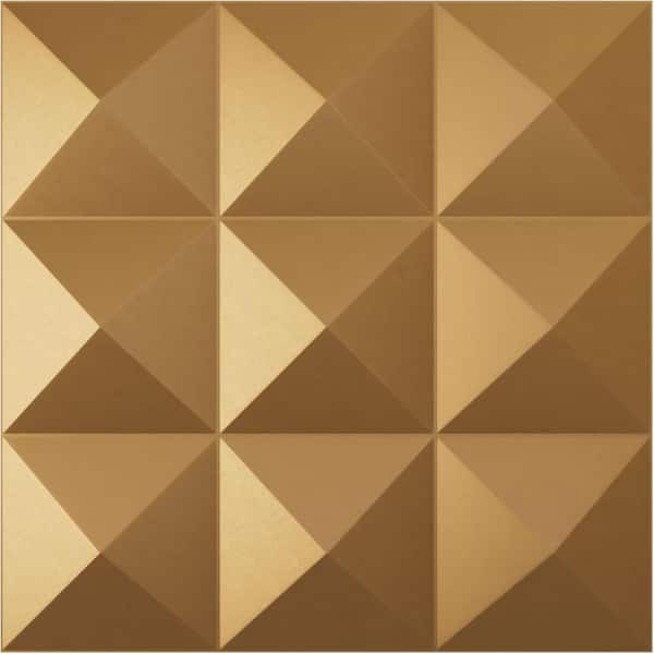Ekena Millwork 11-7/8"W x 11-7/8"H Benson EnduraWall Decorative 3D Wall Panel, Gold (12-Pack for 11.76 Sq.Ft.)