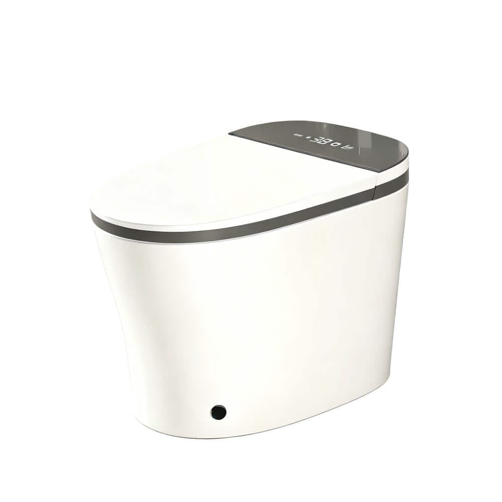 1-piece 1.28 GPF Single Flush ADA Smart Toilet in White, Heated Seat, Foot Kick,Warm Water & Dryer, Night Light price history on PriceWatchPro