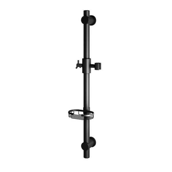 PULSE Showerspas 28 in. Adjustable Slide Bar Shower Panel Accessory in Brushed Nickel