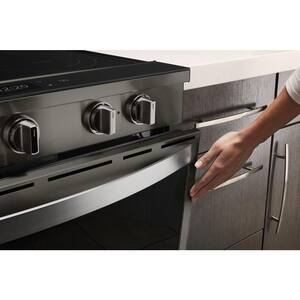 6.4 cu ft. 5 Element Smart Slide-In Electric Range with Air Fry, When Connected in Fingerprint Resistant Black Stainless